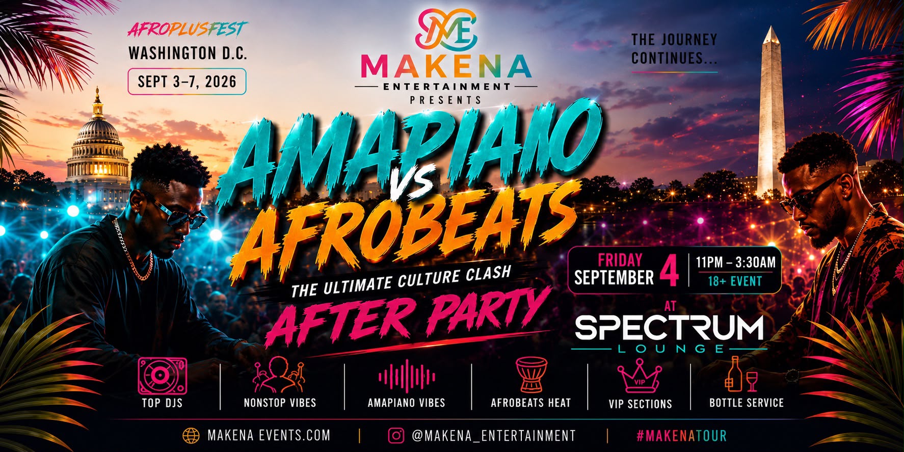 AfroPlusFest DC Amapiano vs Afrobeat Party